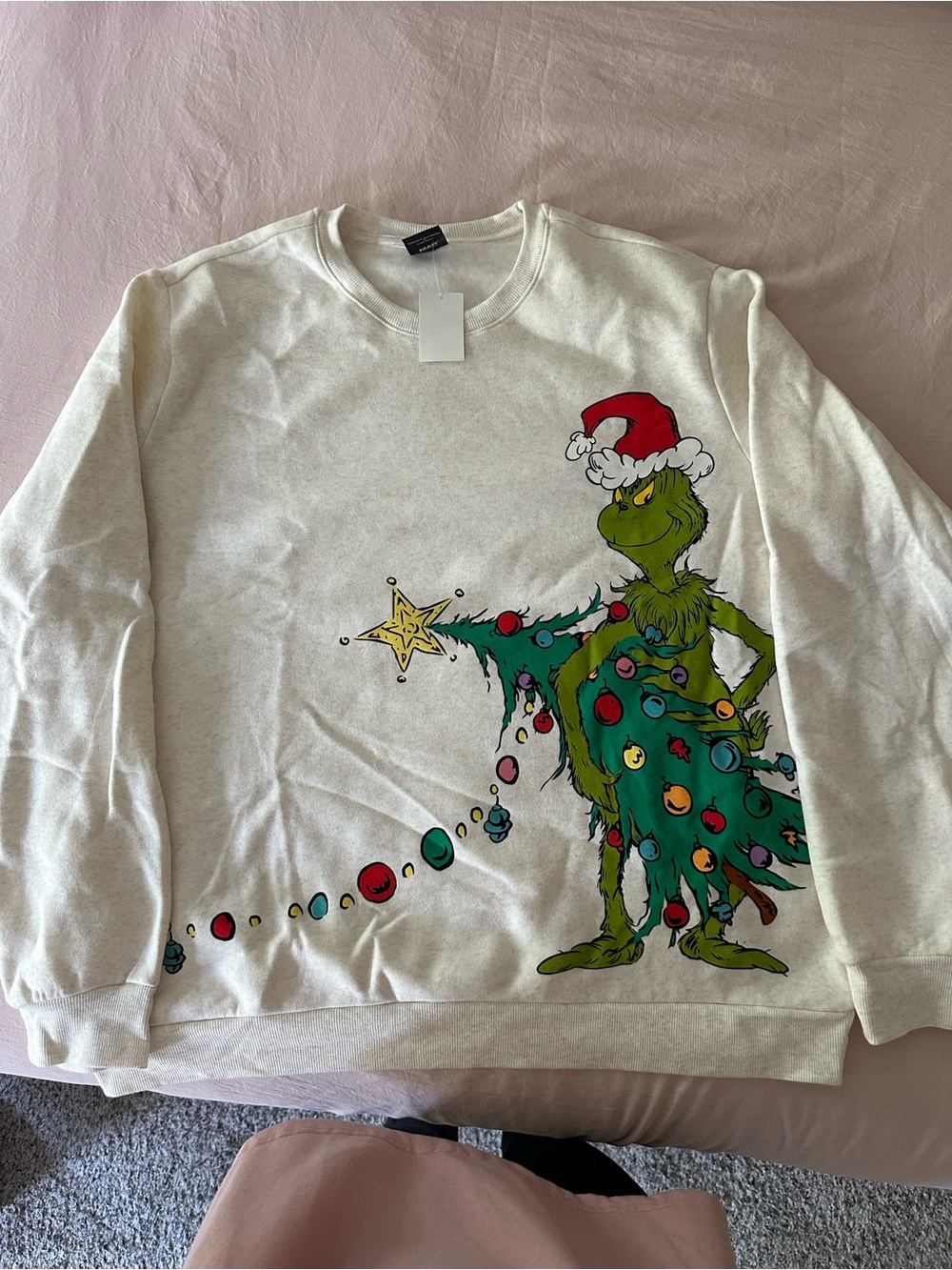 Target Cream Grinch Graphic Crewneck Sweater